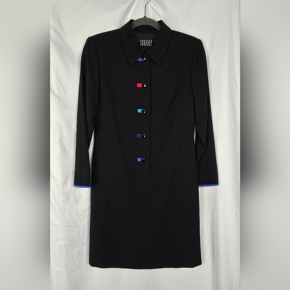 Spenser Jeremy Petites Silk Artsy Designer Career Wear Women's Sheath Dress sz 6
